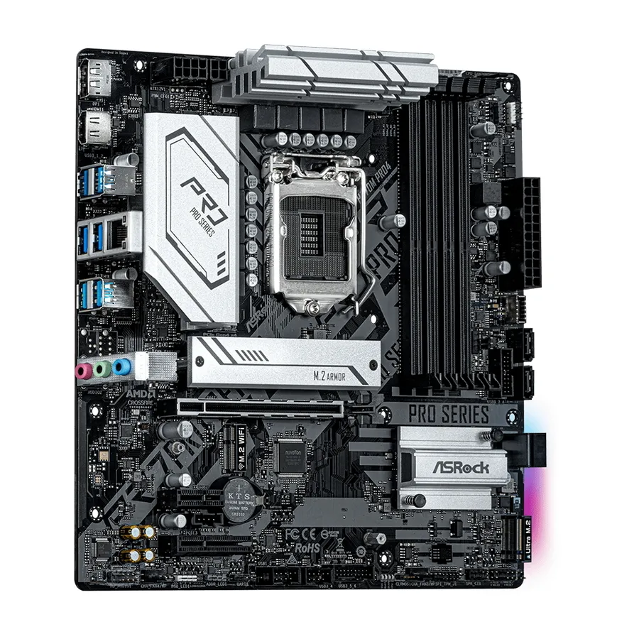 Материнская плата ASRock H570M PRO4, LGA1200, Intel H570, Micro-ATX