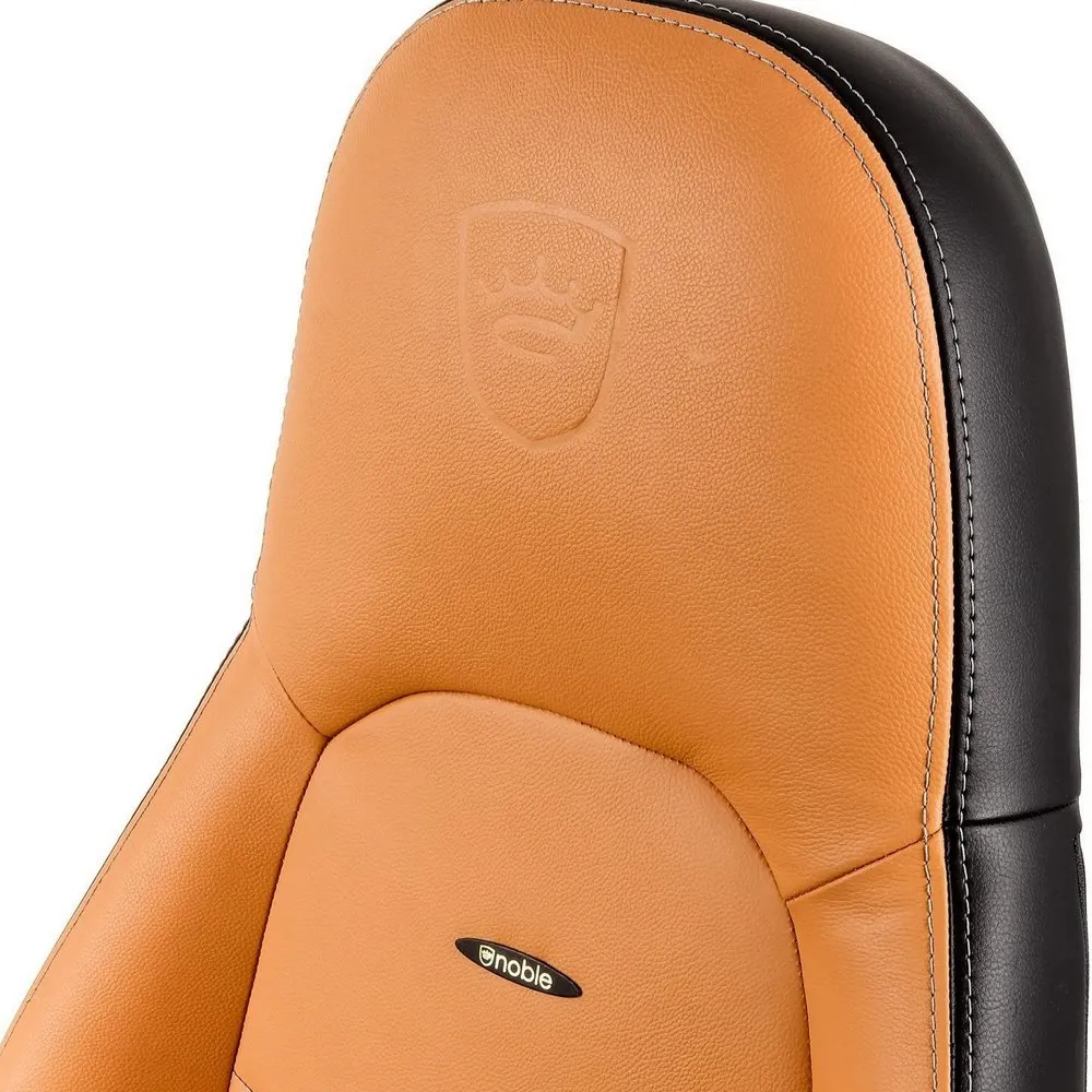 Scaun Gaming Noblechairs Icon, Piele naturală, Coniac/Negru