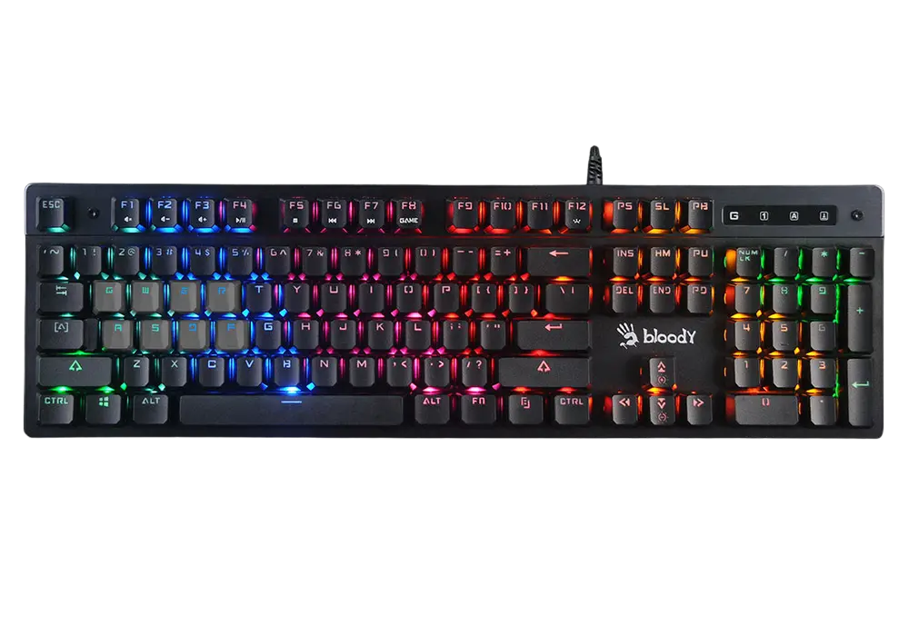 Клавиатура Bloody B500N, Проводное, Чёрный