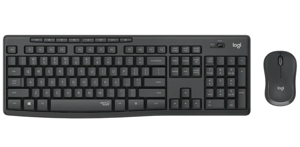 Клавиатура и мышь Logitech MK295, Беспроводное, Чёрный
