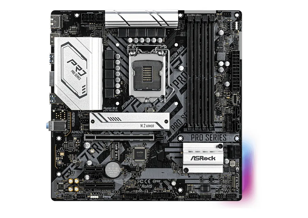 Материнская плата ASRock H570M PRO4, LGA1200, Intel H570, Micro-ATX