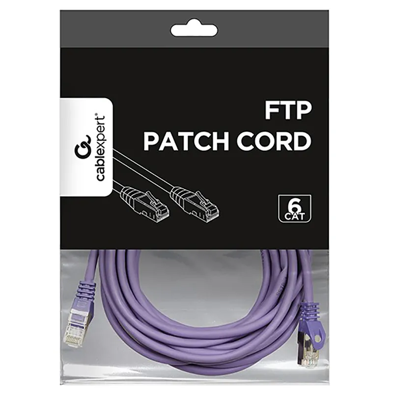 Patch cord Cablexpert PP6-5M/V, Cat6 FTP , 5m, Violet