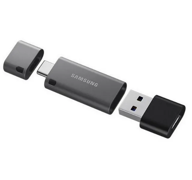 USB Flash накопитель Samsung DUO Plus, 32Гб, Чёрный/Серый