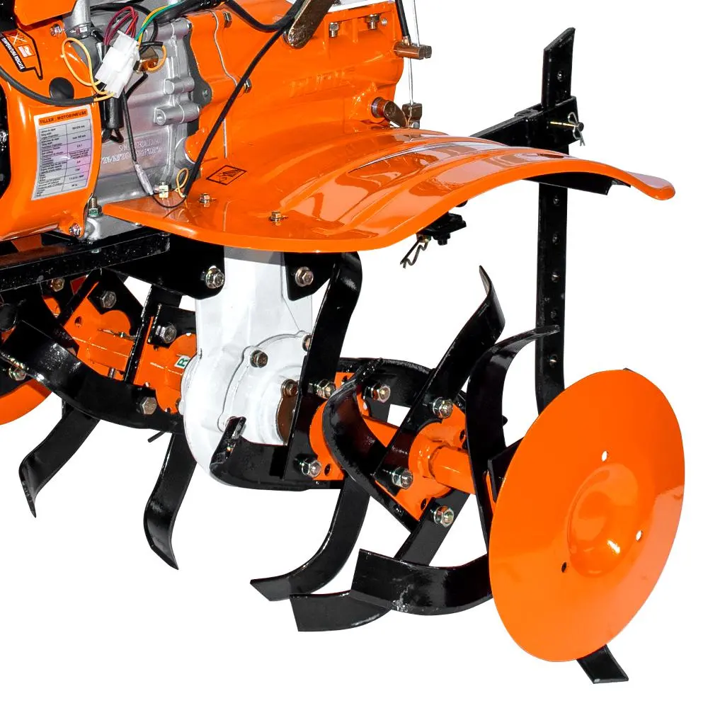 Motocultor Ruris 732ACC + roti cauciuc 5.00-8+rarita+plug+adaptor+dispozitiv scos cartofi+roti metalice 400 fara manicot+cultivator+set contragreutati 10kg