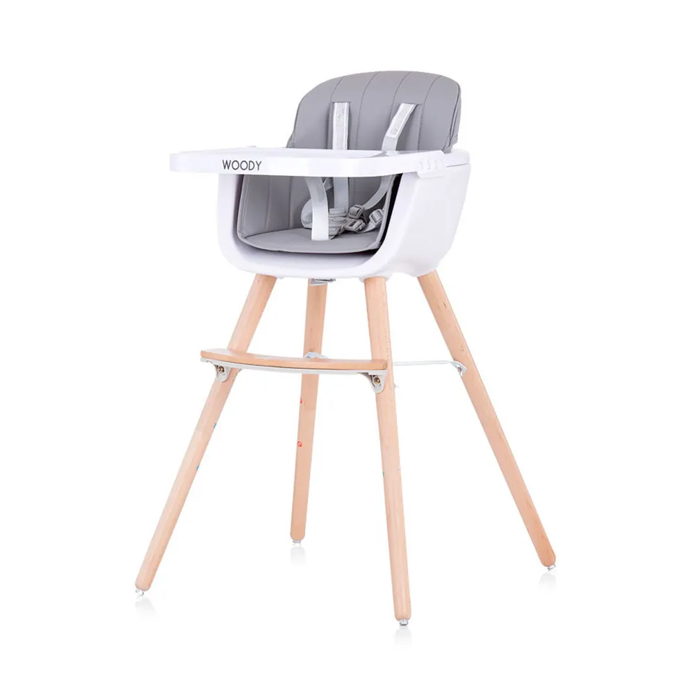 Scaun de hrănire Kikka Boo Woody, Gri