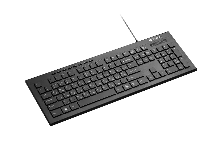 Keyboard Canyon HKB2, Multimedia, Slim, Silent, Side LED , Chocolate keys, USB, Black