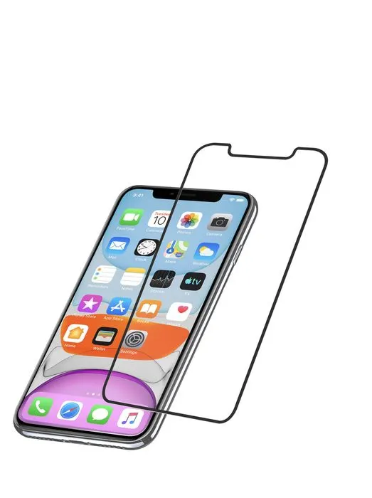 Защитное стекло Cellularline Impact Glass Capsule - iPhone XR/11, Чёрный