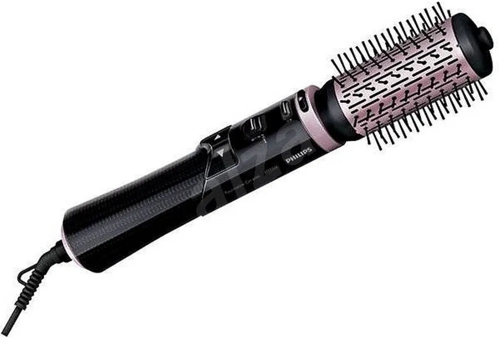 Uscător de păr-perie Philips Dynamic Volumebrush HP8654/00, 1000 W, Negru | Roz