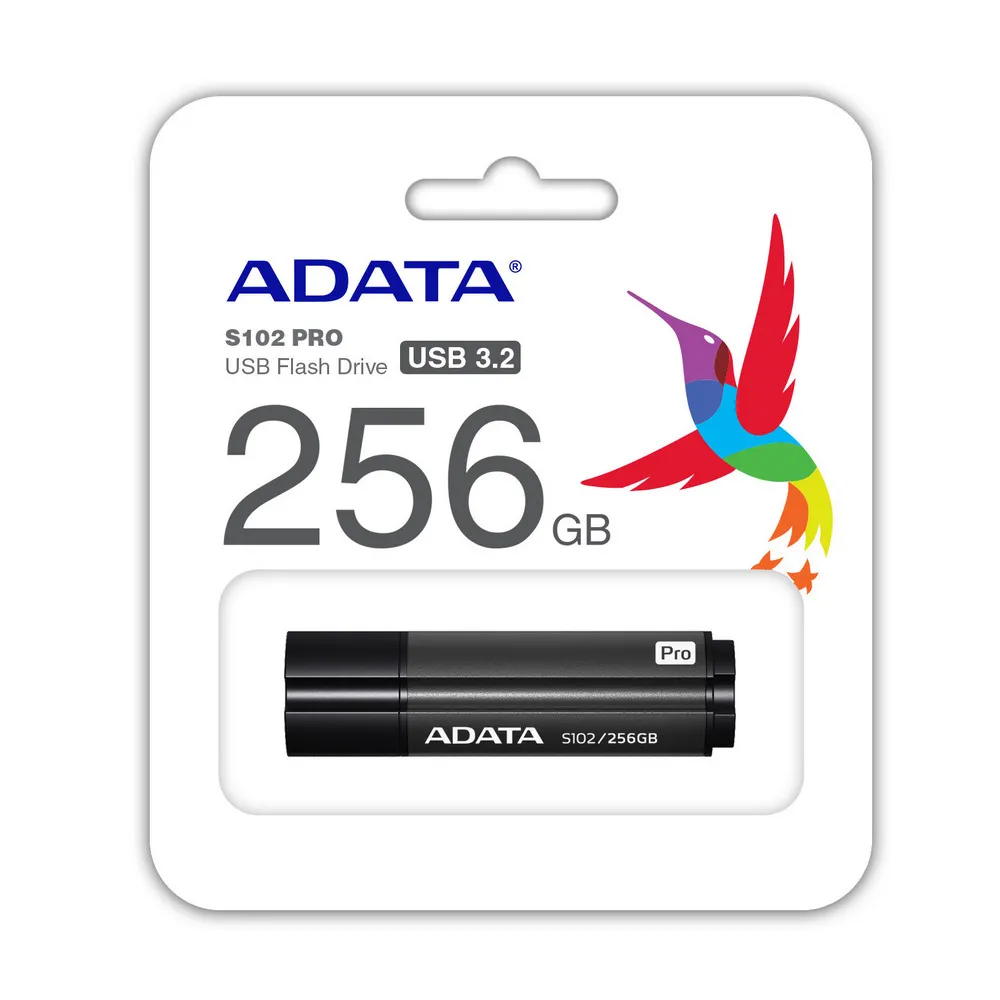 USB Flash накопитель ADATA S102 Pro, 256Гб, Серый