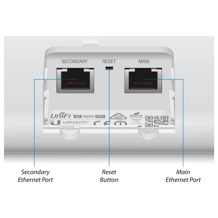 Беспроводная точка доступа Ubiquiti Mesh Pro, 450 Мбит/с, 1300 Мбит/с, Белый