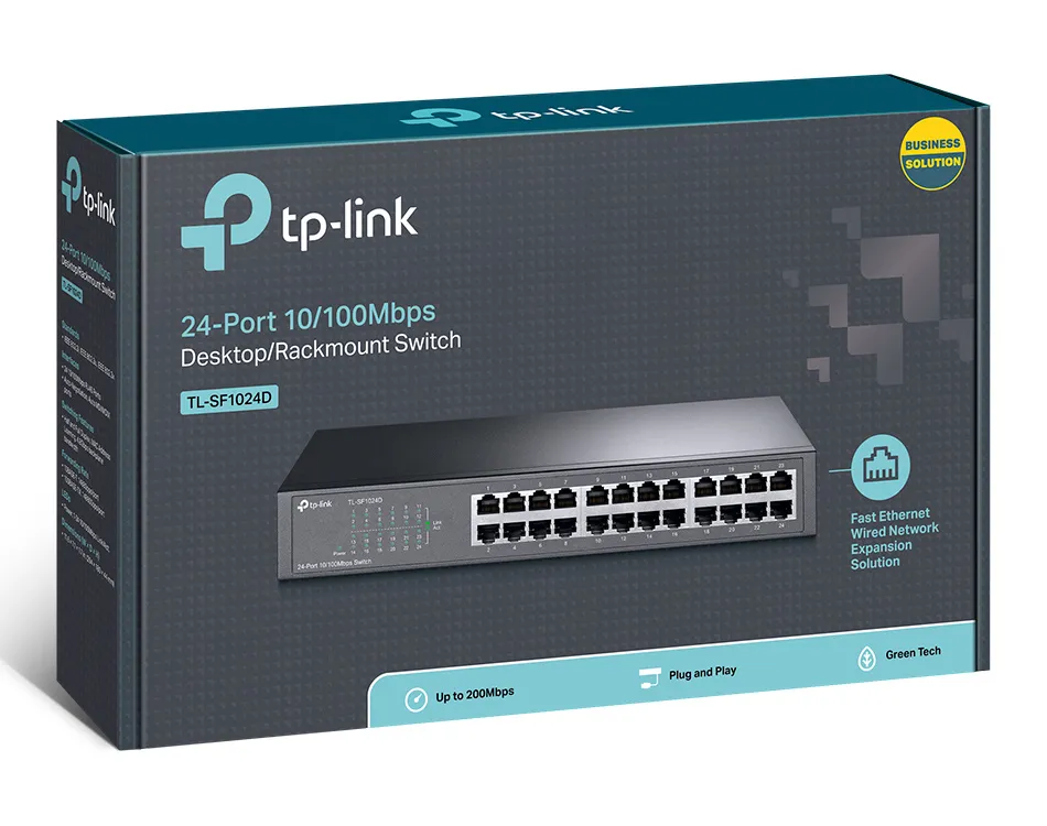 Сетевой коммутатор TP-LINK TL-SF1024D, 24x 10/100 Мбит/с
