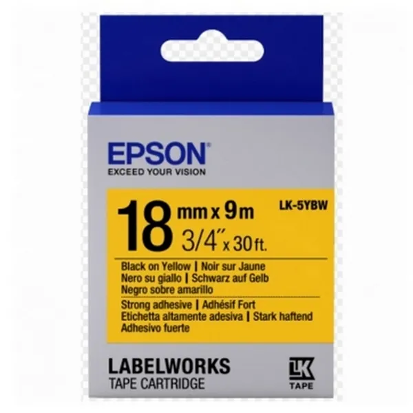 Cartuş de bandă Epson LK-5YBW, 18 mm x 9 m