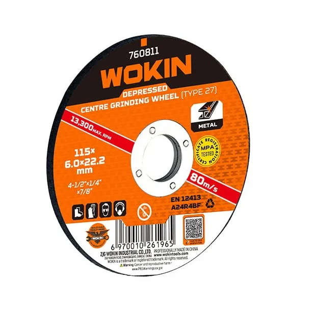 Disc de slefuit metal Wokin 115x6.0x22.2 mm