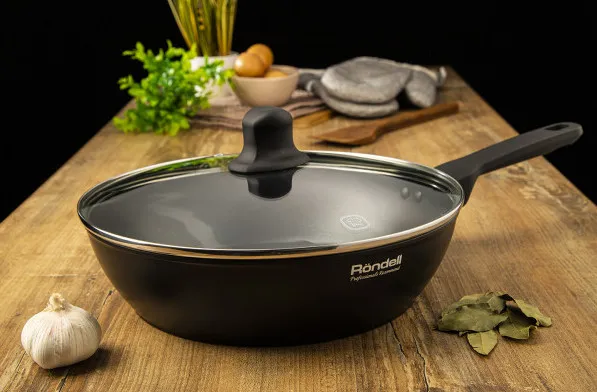 Сковорода глубокая Rondell RDA-1374, 28cm, Чёрный