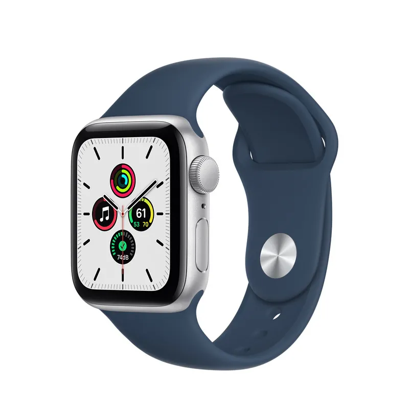 Ceas inteligent Apple Watch SE MKNY3, 40mm, Carcasă din aluminiu cu bandă sportivă Abyss Blue