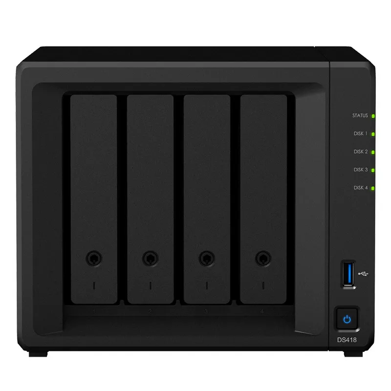 Сетевое хранилище SYNOLOGY DS418, Чёрный