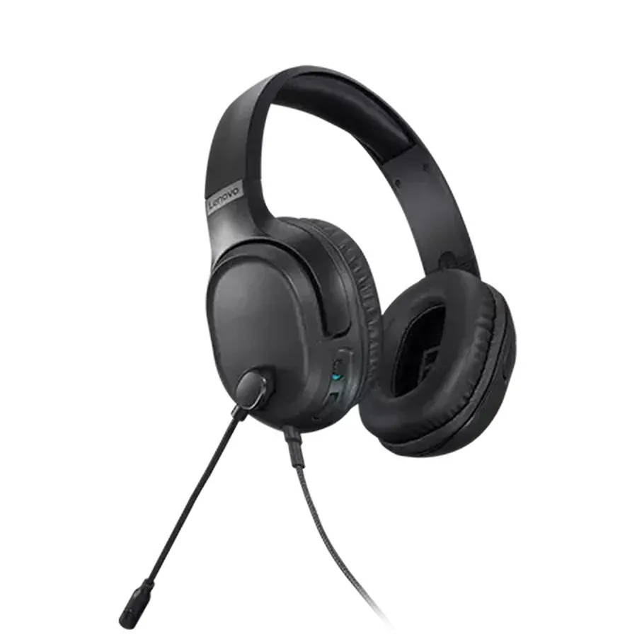 Căști gaming Lenovo H100, Cu fir, Negru