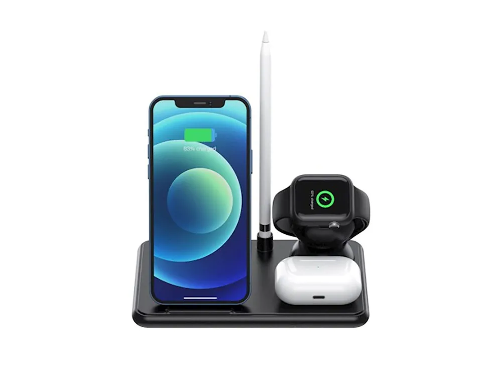 Wireless Charger XO, 4in1, W58, Black