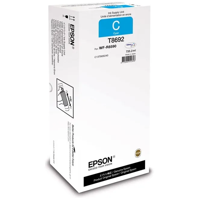 Recipient de cerneală Epson T869 DURABrite Pro, 735ml, Cyan