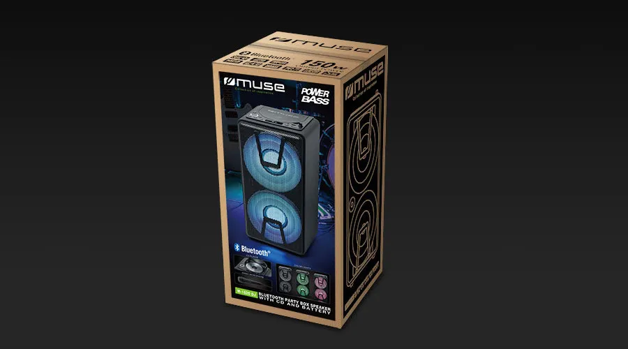 Портативная колонка MUSE M-1820 DJ, Чёрный