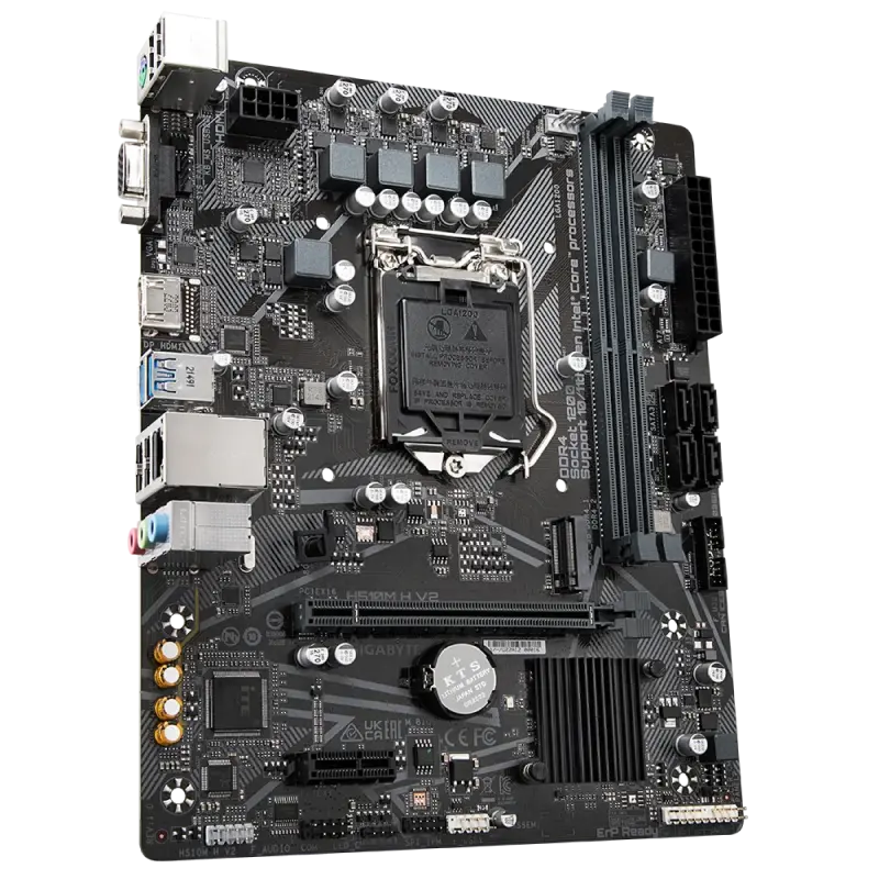Материнская плата Gigabyte H510M H V2, LGA1200, Intel H470, Micro-ATX