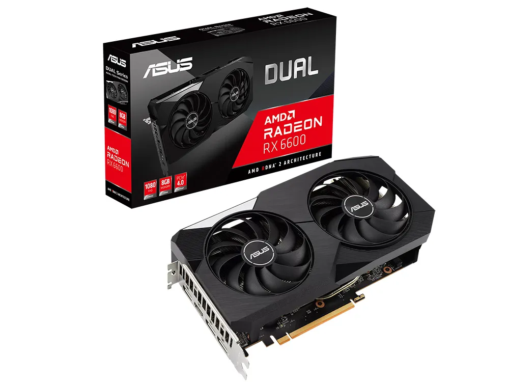 Placă Video ASUS DUAL-RX6600-8G,  8GB GDDR6 128bit