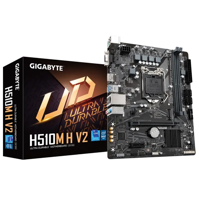 Материнская плата Gigabyte H510M H V2, LGA1200, Intel H470, Micro-ATX