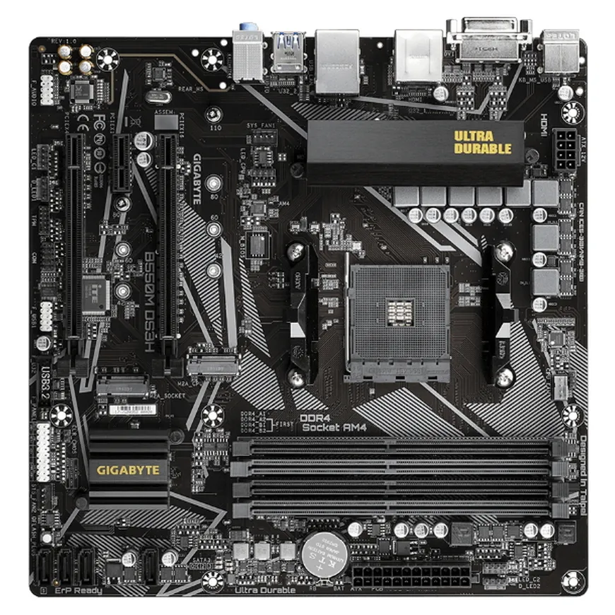 Материнская плата Gigabyte B550M DS3H, AM4, AMD B550, Micro-ATX