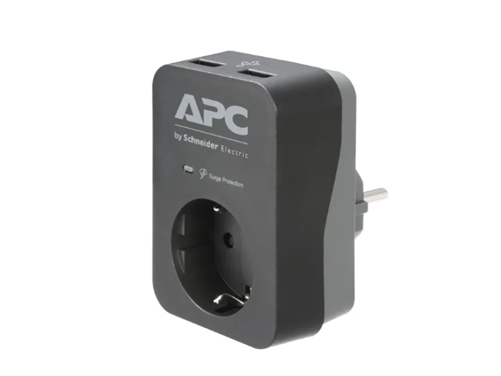 Prelungitor electric APC Essential SurgeArrest PME1WU2BRS, 1 Prize, Negru