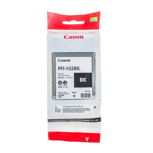 Cartuș de cerneală Canon PFI-102, 130ml, Negru