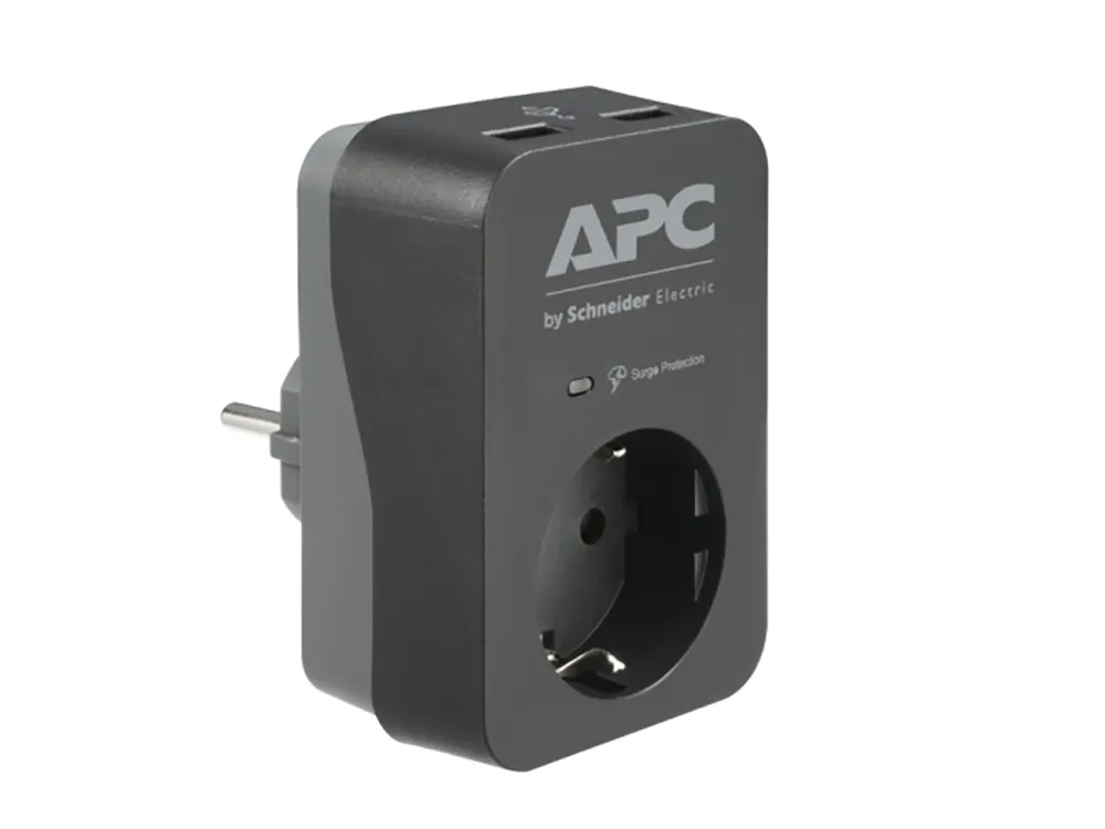 Prelungitor electric APC Essential SurgeArrest PME1WU2BRS, 1 Prize, Negru