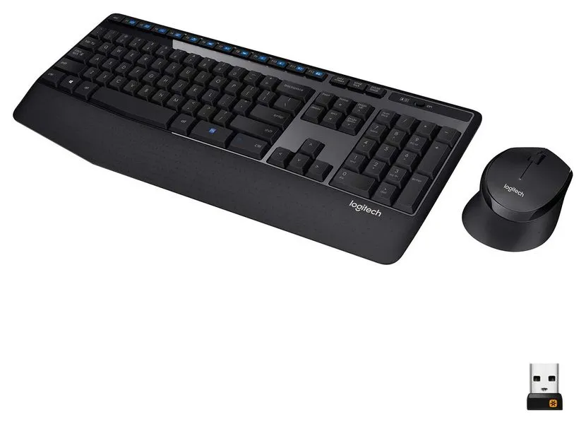 Клавиатура и мышь Logitech MK345, Беспроводное, Чёрный