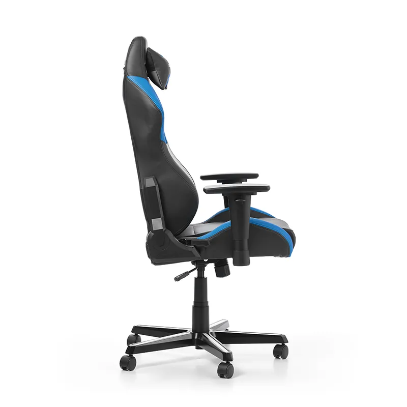 Scaun Gaming DXRacer Drifting, PU Piele, Negru/Alb/Albastru