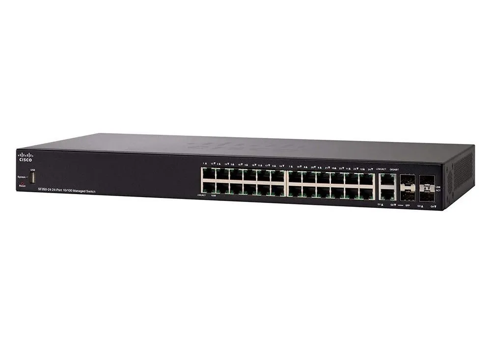 Сетевой коммутатор Cisco SF350-24, 24x 10/100 Мбит/с, 4x SFP