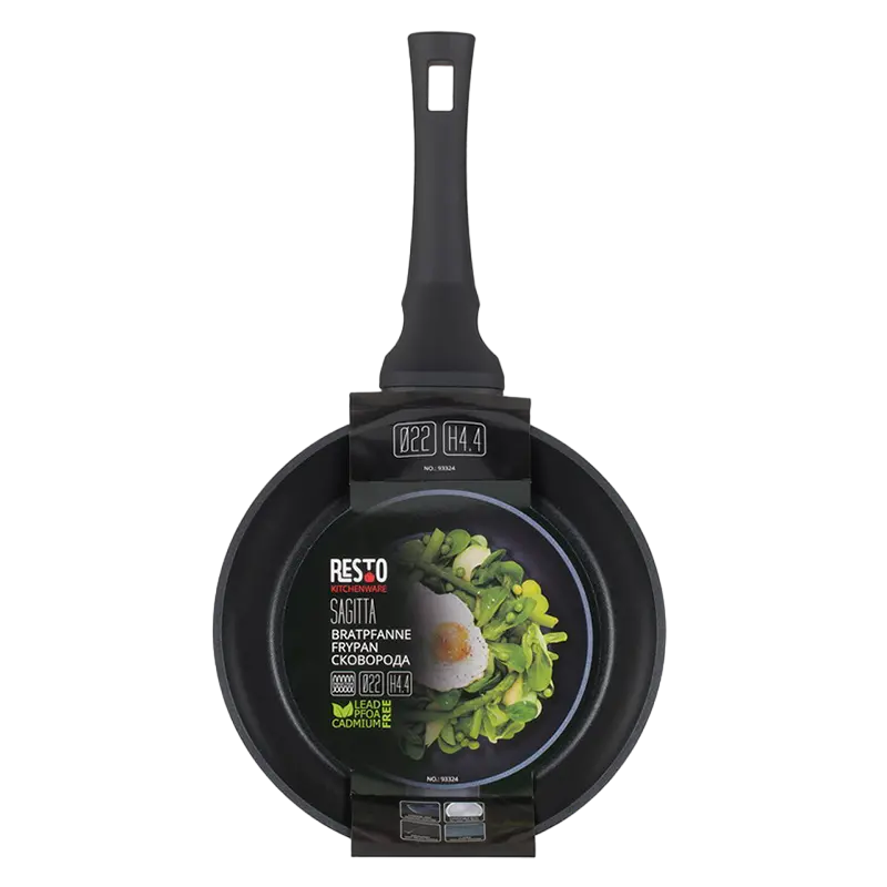 Tigaie RESTO 93326, 26cm, Negru