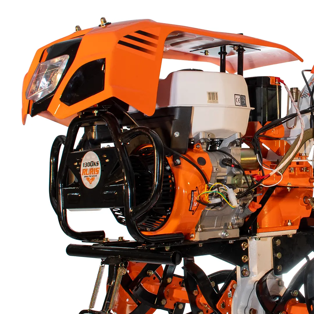 Motocutor Ruris 1300KS + roti cauciuc 5.00-12+plug reversibil rev2+roti metalice 500+set contragreutati 20kg