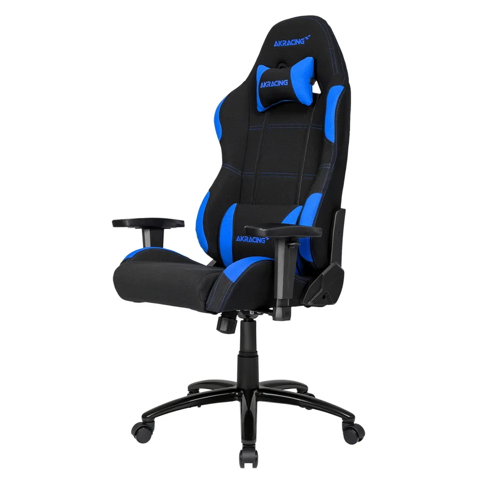 Scaun Gaming AKRacing CORE EX, Textil, Negru/Albastru
