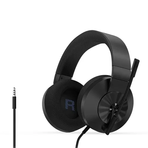 Căști gaming Lenovo H200, Cu fir, Negru