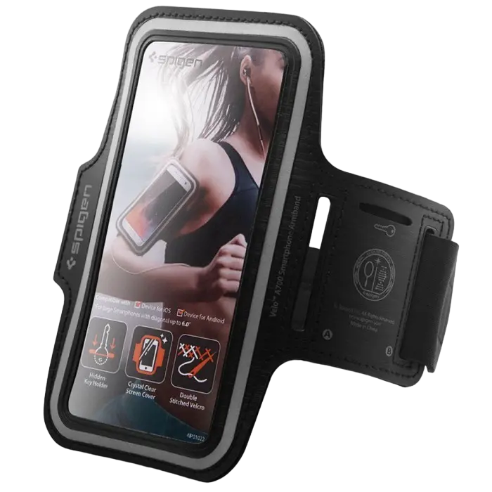 Универсальный чехол на руку Spigen A700, Sport Armband, Чёрный