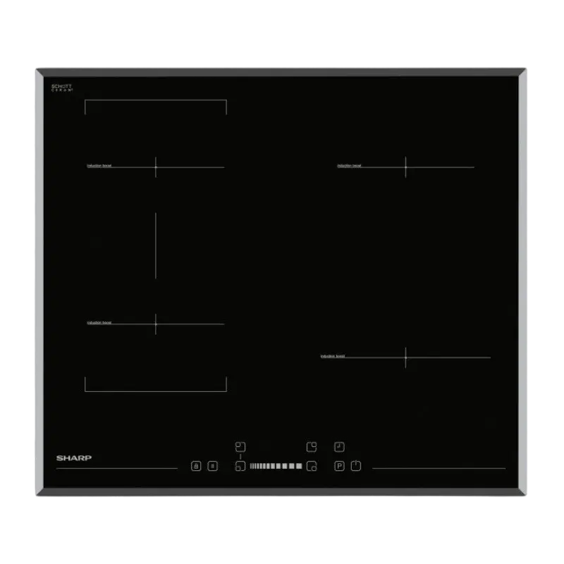 Plită cu inducție Sharp KH6I27CS00EU, Negru
