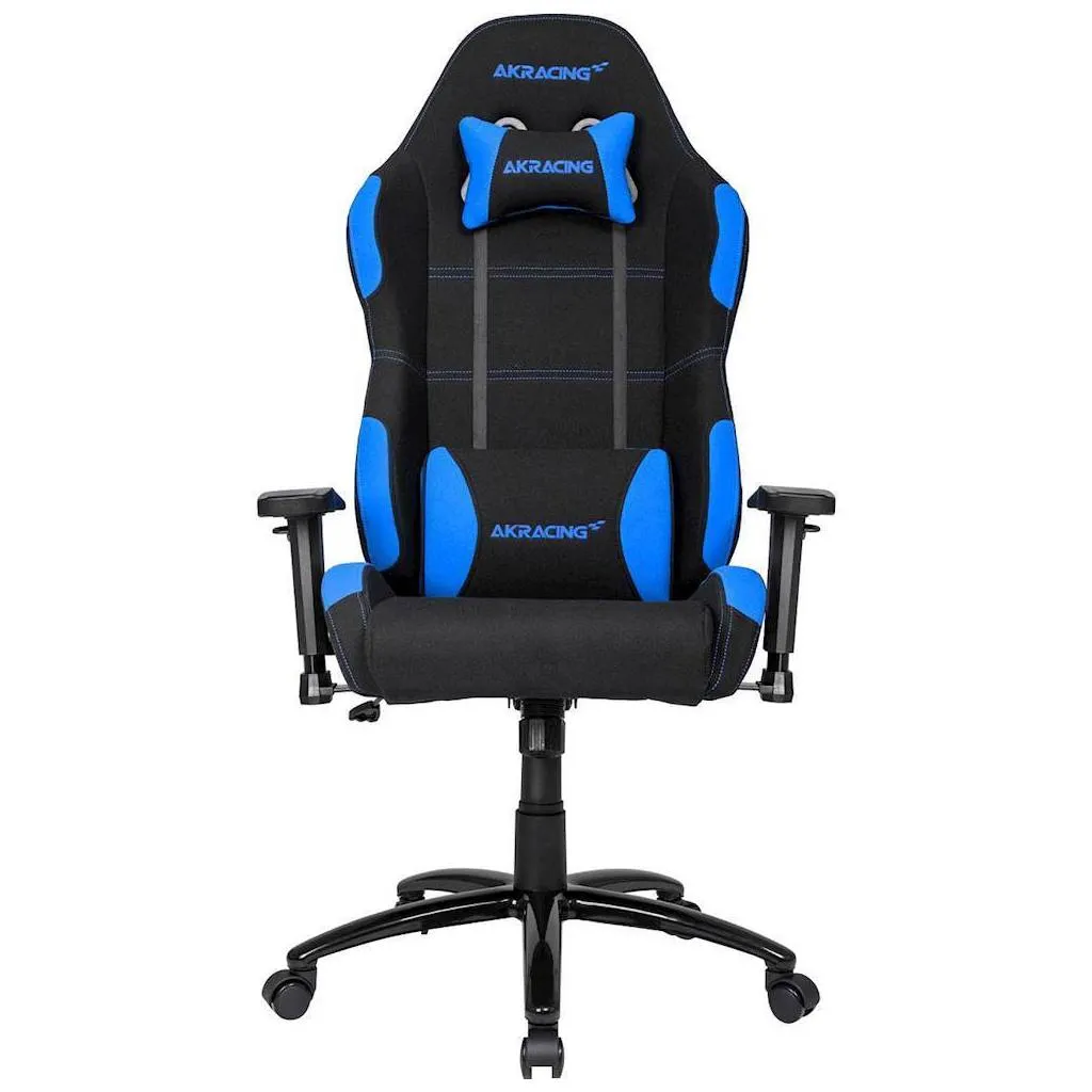 Scaun Gaming AKRacing CORE EX, Textil, Negru/Albastru