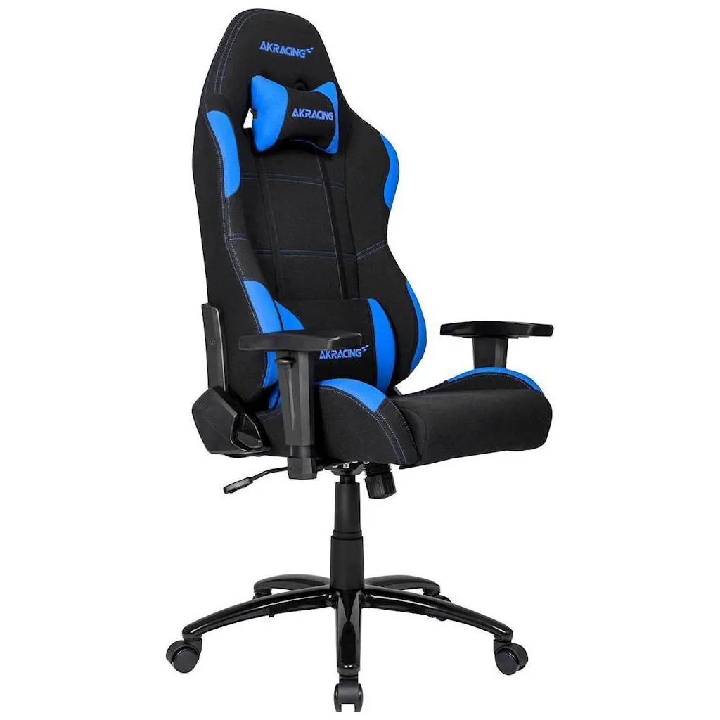 Scaun Gaming AKRacing CORE EX, Textil, Negru/Albastru