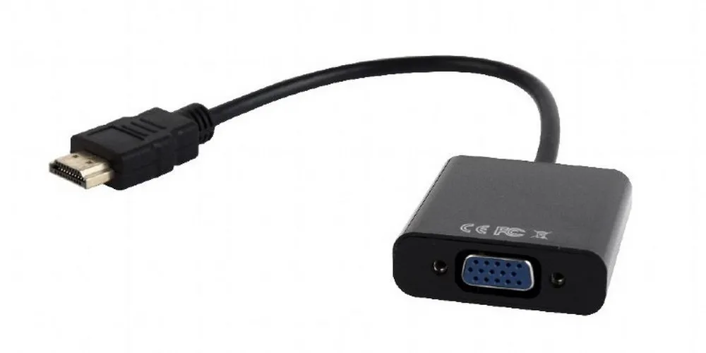 Convertor Video/Audio Cablexpert A-HDMI-VGA-03, HDMI (M) - VGA D-Sub, 0,15m, Negru
