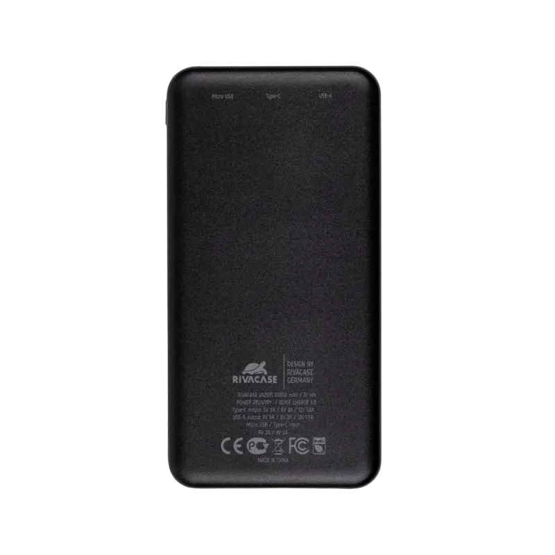 Power Bank Rivacase 10000 mAh QC 3.0/PD, VA2531, Black