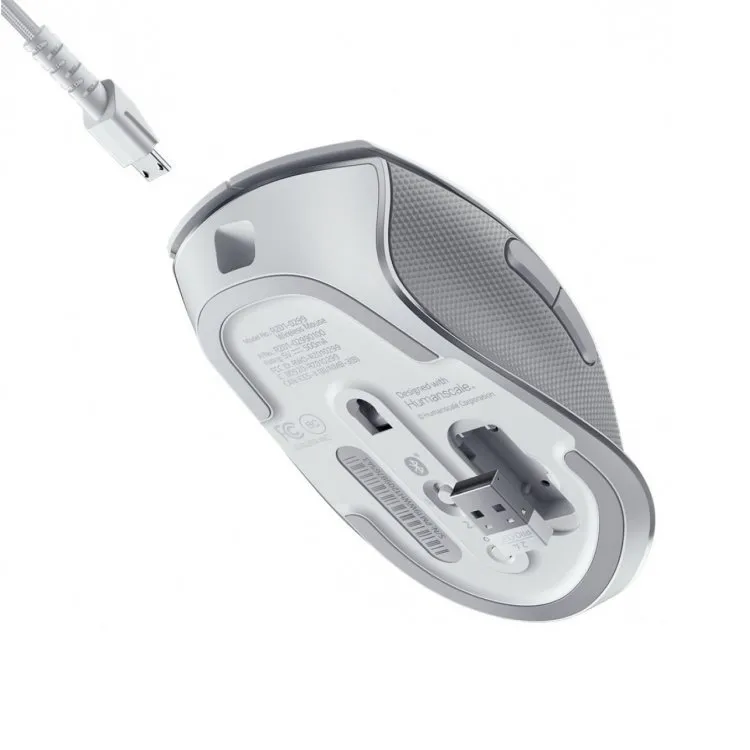 Wireless Mouse Razer Pro Click, 16k dpi, 8 buttons, 40G, 450IPS, 106g, BT/2.4Ghz, White