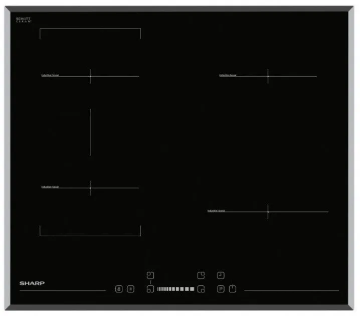 Plită cu inducție Sharp KH6I27CS00EU, Negru