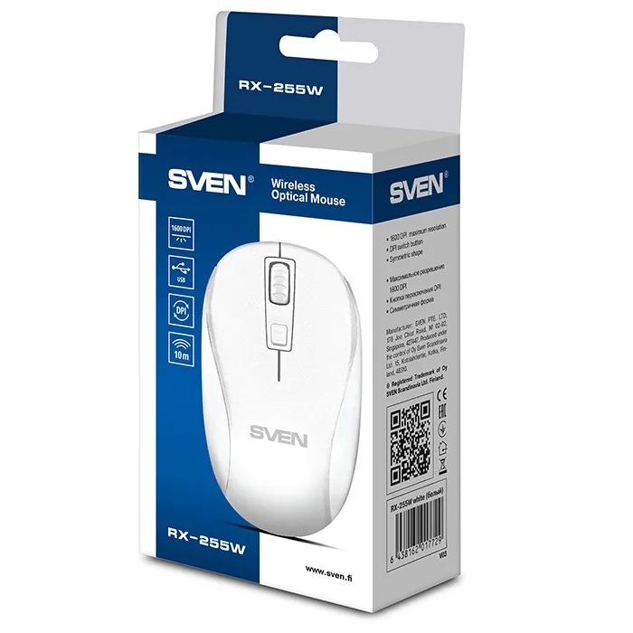 Mouse Wireless SVEN RX-255W, Alb