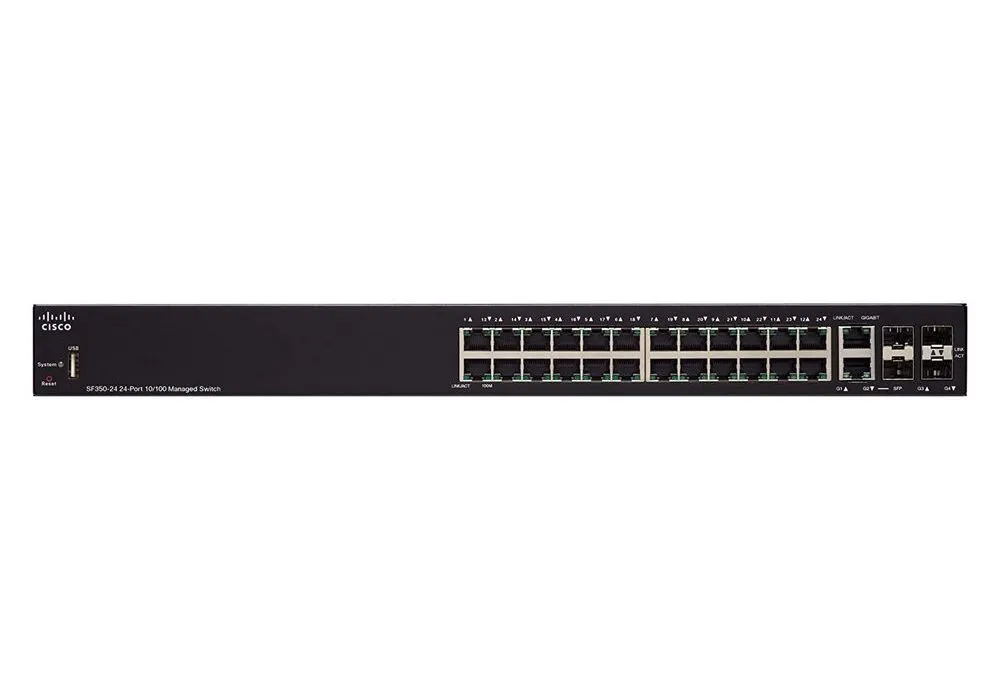 Сетевой коммутатор Cisco SF350-24, 24x 10/100 Мбит/с, 4x SFP
