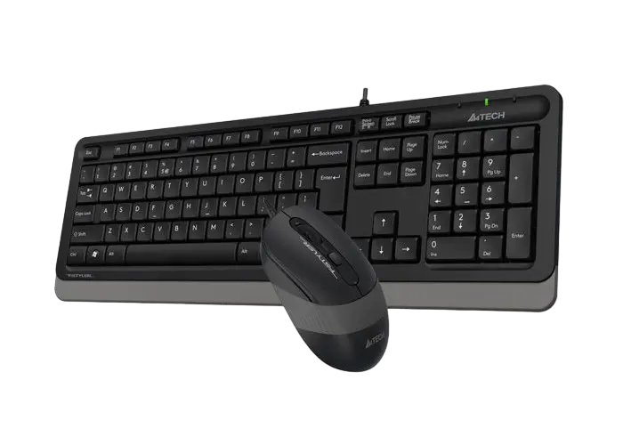 Клавиатура и мышь A4Tech F1010, Проводное, Чёрный/Серый