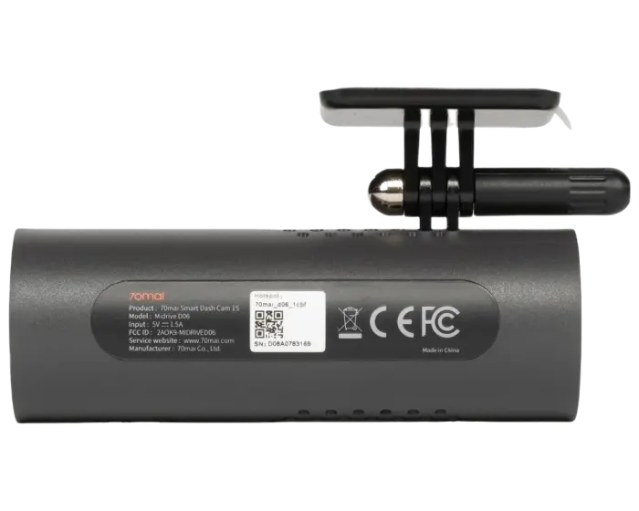 Cameră DVR frontală  70mai Midrive D06, 1920 x 1080, Negru